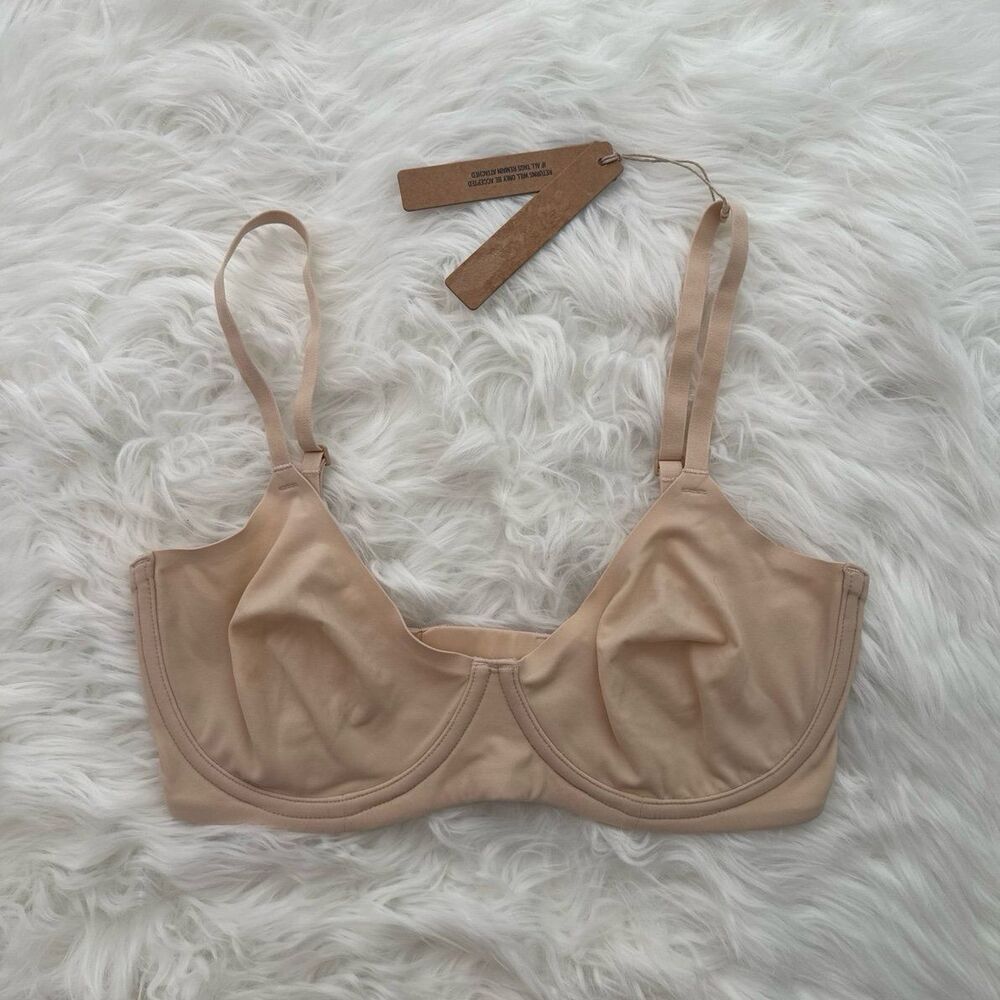 Skims Fits Everybody Unlined Demi Bra Sand Size 32DD